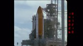 Space Shuttle launch, high-speed footage