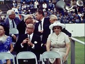 Rice Stadium guests and Presidential visit to Houston, 1962