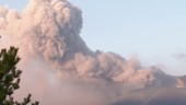 Volcanic ash cloud in sky following eruption, Sakurajima