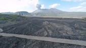 Volcano erupting with ash in sky, Sakurajima