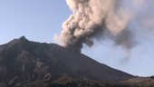 Volcanic ash cloud in sky, Sakurajima