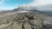 Mount Aso volcano erupting, Japan