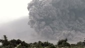 Volcanic ash cloud from Sinabung volcano