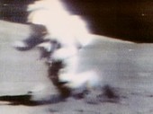 Jim Irwin falls over on the Moon, Apollo 15