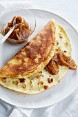 Date omelette with fig honey (diet)