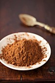 Cocoa powder on a plate