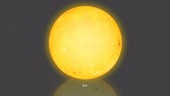 Sun compared to larger stars, animation