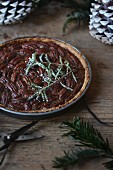 Pecan tart with rosemary (Christmas)