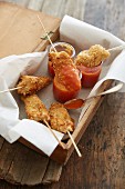 Chicken fillets with a tomato dip