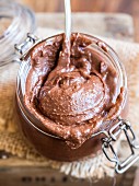Homemade chocolate hazelnut spread (cream)