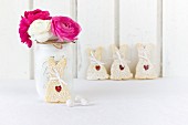 Bunny-shaped Easter biscuits