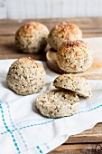 Quark bread rolls with chia seeds
