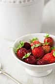 Homegrown Alpine Strawberries in Bowl
