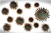 H1N1 Virus Particles, artwork