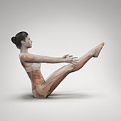 Yoga Boat Pose, artwork