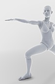Yoga Warrior II Pose, artwork