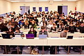 Students at university class