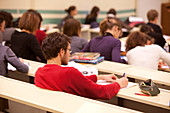 Students at university class