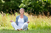 Woman practicing yoga