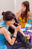 Teenagers smoking