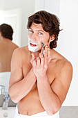 Man shaving