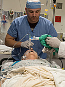 Anaesthetist in theatre