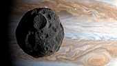 Artwork of Jovian moon Amalthea