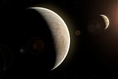 Artwork of Jovian Moon Europa