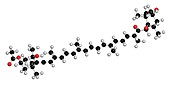 Fucoxanthin molecule, illustration