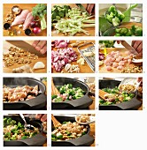 How to make stir fried chicken with broccoli, walnuts and oyster sauce