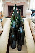 Champagne bottles from winemaker Anselme Selosse in Avize, France
