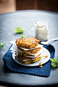 A stack of pumpkin fritters