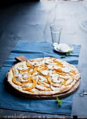 Flatbread with pumpkin and goat's cheese