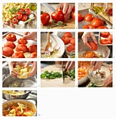 Muschelnudeln in Tomatensauce mit Sardellen und Majoran zubereiten