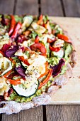 Wholegrain pizza with avocado