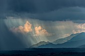 Monsoon over mountains, India
