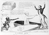 Galvanized corpse, 19th century cartoon
