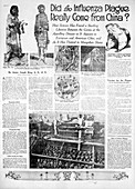 News article, 1918 influenza pandemic origins