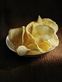 Potato crisps on a plate