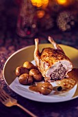 Stuffed quail with chestnuts