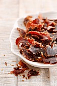 South African ostrich biltong (dried meat)