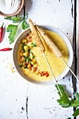 Corn soup with baby corn