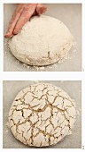 The making of a loaf of 'Frankenlaib', a classic bread from the Franken region of Bavaria, made with spices