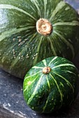 Two organic winter gourds