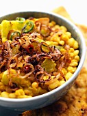 Indian vegetarian marrow and bean dhal editorial food