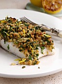 Halibut with herb crust