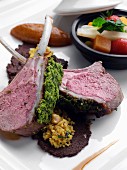 Herb crust Morrocan lamb chops with vegeable tagine