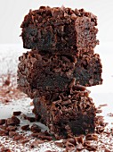 Chocolate Brownies stacked