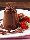 Chocolate strawberry panna cotta