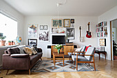 Living room in vintage Scandinavian-style